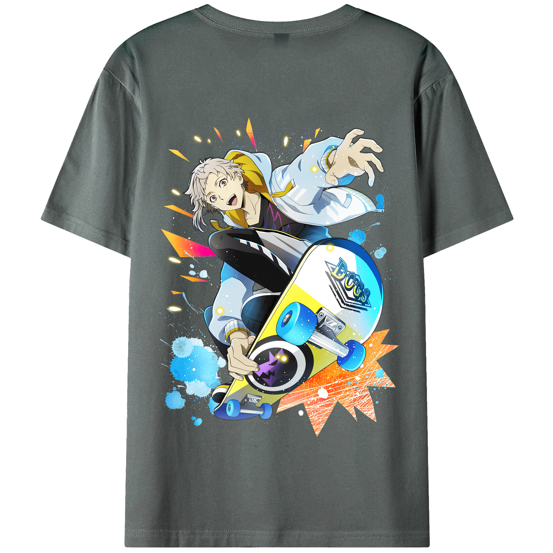 （画像用） 文豪ストレイドッグス Bungo Stray Dogs 綿100％半袖Tシャツ（背面プリント）